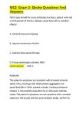 MS2- Exam 3- Stroke Questions And Answers&period;docx
