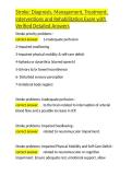 Stroke Diagnosis&comma; Management&comma; Treatment&comma; Interventions and Rehabilitation Exam with Verified Detailed Answers&period;docx