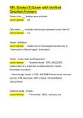 NR Stroke &lpar;4&rpar; Exam with Verified Detailed Answers&period;docx