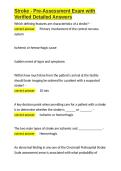 Stroke - Pre-Assessment Exam with Verified Detailed Answers&period;docx