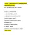Stroke Pathology Exam with Verified Detailed Answers&period;docx