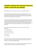 WORKERS COMPENSATION INSURANCE EXAM 2026  CORRECT QUESTIONS AND ANSWERS 