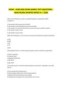 FACHE - ACHE BOG EXAM SAMPLE TEST QUESTIONS &ndash; HEALTHCARE UPDATED RATED A&plus; &vert; 2026