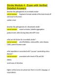 Stroke Module 4 - Exam with Verified Detailed Answers&period;docx