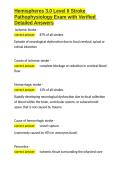 Hemispheres 3&period;0 Level II Stroke Pathophysiology Exam with Verified Detailed Answers&period;docx