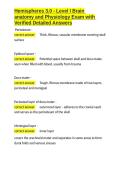 Hemispheres 3&period;0 - Level I Brain anatomy and Physiology Exam with Verified Detailed Answers&period;docx