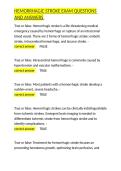 HEMORRHAGIC STROKE EXAM QUESTIONS AND ANSWERS&period;docx