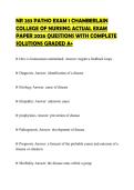 NR 283 PATHO EXAM 1 CHAMBERLAIN COLLEGE OF NURSING ACTUAL EXAM PAPER 2026 QUESTIONS WITH COMPLETE SOLUTIONS GRADED A&plus;