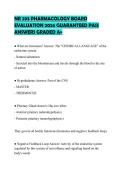 NR 293 PHARMACOLOGY EXAMINATION SET 2026 SOLVED QUESTIONS GRADED A&plus;