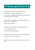 NR 293 PHARMACOLOGY PREPARATION TEST 2026 QUESTIONS AND CORRECT ANSWERS GRADED A&plus;