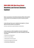 BSN HESI 266 Med Surg Exam Questions and Correct Answers&vert; Updated