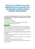 KENTUCKY &lpar;KY&rpar; PROPERTY VALUATION ADMINISTRATOR &lpar;PVA&rpar; EXAM PRACTICE &vert; 200 QUESTIONS &vert; COMPLETE VERIFIED ANSWERS &vert; AND RATIONALES