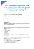 State Farm Estimatics Exam 2026&sol;2027 Actual Exam &vert; Complete Version with Verified Questions and Correct Answers &vert; Graded A&plus; &vert; Pass Guaranteed - A&plus; Graded