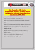 Lab Simulation 6-2&colon; Use the Administrator Interface to Modify Router Configuration Network &plus; Exam Questions and Answers 100&percnt; PASS