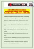 National Board Dental Hygiene Examination &lpar;NBDHE&rpar; 2026 Candidate Guide Questions and Answers 100&percnt; PASS