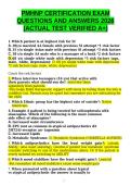 PMHNP CERTIFICATION EXAM QUESTIONS AND ANSWERS 2026 &lpar;ACTUAL TEST VERIFIED A&plus;&rpar;
