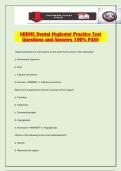 NBDHE Dental Hygienist Practice Test Questions and Answers 100&percnt; PASS
