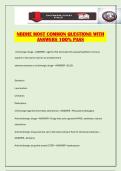 NBDHE MOST COMMON QUESTIONS WITH ANSWERS 100&percnt; PASS