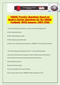 NBDHE Practice Questions Based on Mosby's Review Questions for the NBDHE Textbook&rsquo; WITH Answers 100&percnt; PASS