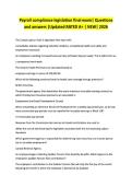 Payroll compliance legislation final exam&vert; Questions and answers &vert;Updated RATED A&plus; &vert; NEW&vert; 2026