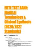 Elite Medical Terminology Test Bank & Clinical Study Guide &lpar;2026&sol;2027&rpar; &vert; Based on Chabner&rsquo;s 9th Edition
