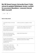 Bio 181 Grand Canyon University Exam 3  fully solved & updated 2026&lpar;latest version verified for accuracy&rpar; &lpar;Questions &plus; Answers&rpar; Solved 100&percnt; Correct&excl;&excl;