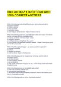 DMS 206 QUIZ 1 QUESTIONS WITH 100&percnt; CORRECT ANSWERS 