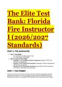 Florida Fire Instructor I Test Bank &lpar;2026&sol;2027 Standards&rpar; &ndash; NFPA 1020 & FireTRAQ Elite Study Guide
