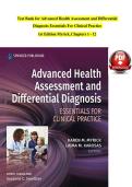 Advanced Health Assessment and Differential Diagnosis Essentials for Clinical Practice&comma; 1st Edition by Myrick &ndash; Complete Test Bank Chapters 1&ndash;12 with Clinical Assessment Exam Questions