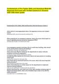Fundamentals of Fire Fighter Skills and Hazardous Materials Response final exam with Verified Questions & Answers 2025&ndash;2026 latest update