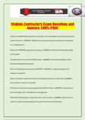 Virginia Contractor's Exam Questions and Answers 100&percnt; PASS