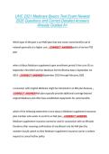 UHC 2021 Medicare Basics Test Exam Newest  2026 Questions and Correct Detailed Answers  Already Graded A&plus; 