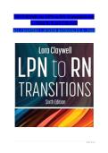 Test Bank for LPN to RN Transitions 6th Edition by Lora Claywell