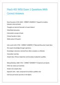 Psych 401 WSU Exam 1 Questions With Correct Answers&period;