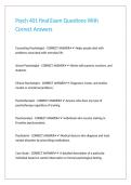 Psych 401 final Exam Questions With Correct Answers
