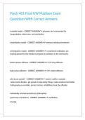 Psych 401 Final UW Madison Exam Questions With Correct Answers 