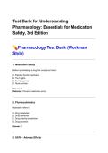 Test Bank for Understanding Pharmacology&lowbar; Essentials for Medication Safety&comma; 3rd Edition &period;pdf