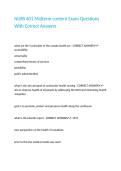 NURS 401 Midterm content Exam Questions With Correct Answers