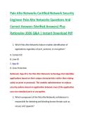Palo Alto Networks Certified Network Security  Engineer Palo Alto Networks Questions And  Correct Answers &lpar;Verified Answers&rpar; Plus  Rationales 2026 Q&A &vert; Instant Download Pdf 