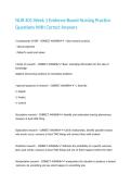 NUR 401 Week 1 Evidence-Based Nursing Practice Questions With Correct Answers