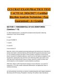 CCI CRAT EXAM PRACTICE TEST 2 ACTUAL 2026&sol;2027 &vert; Certified Rhythm Analysis Technician &vert; 130 Questions with Verified Answers &vert; Pass Guaranteed - A&plus; Graded