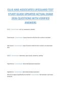 ELLIS AND ASSOCIATES LIFEGUARD TEST  STUDY GUIDE UPDATED ACTUAL EXAM  2026 QUESTIONS WITH VERIFIED  ANSWERS