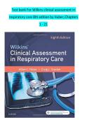 Test Bank for Wilkins&rsquo; Clinical Assessment in Respiratory Care&comma; 8th Edition by Robert M&period; Kacmarek&comma; James K&period; Stoller & Albert J&period; Heuer
