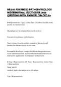 NR 507 ADVANCED PATHOPHYSIOLOGY MIDTERM FINAL STUDY GUIDE 2026 QUESTIONS WITH ANSWERS GRADED A&plus;
