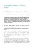 MC 401 Exam 2 Questions With Correct Answers