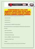 PATHOPHYSIOLOGY FINAL EXAM RASMUSSEN NEWEST 2025 ACTUAL EXAM COMPLETE 280 QUESTIONS AND CORRECT DETAILED ANSWERS &lpar;VERIFIED ANSWERS&rpar;