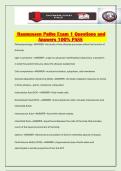 Rasmussen Patho Exam 1 Questions and Answers 100&percnt; PASS