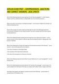 KAPLAN EXAM PREP &ndash; COMPREHENSIVE  QUESTIONS AND CORRECT ANSWERS&ndash; 2026 UPDATE