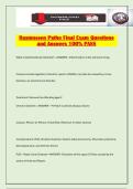 Rasmussen Patho Final Exam Questions and Answers 100&percnt; PASS