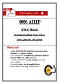 2026 AHIP FWA Module &ndash; Discrimination&comma; Fraud&comma; Waste & Abuse &ndash; AHIP Certification Exam Questions & Answer